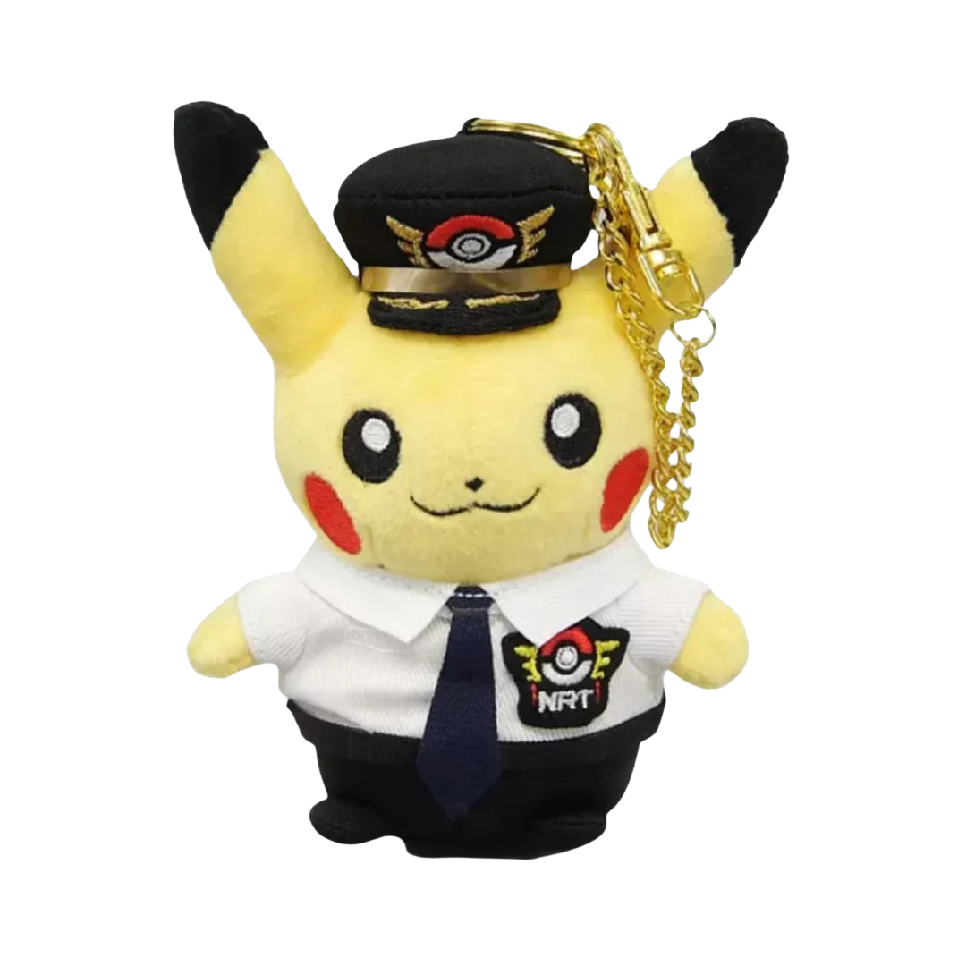 Pokemon Center Keychain: Narita Airport Exclusive Pikachu Pilot Keychain Official