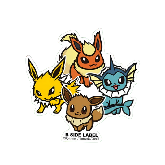 B-Side Label Sticker: Pokemon - Eevee & Flareon & Vaporeon & Jolteon