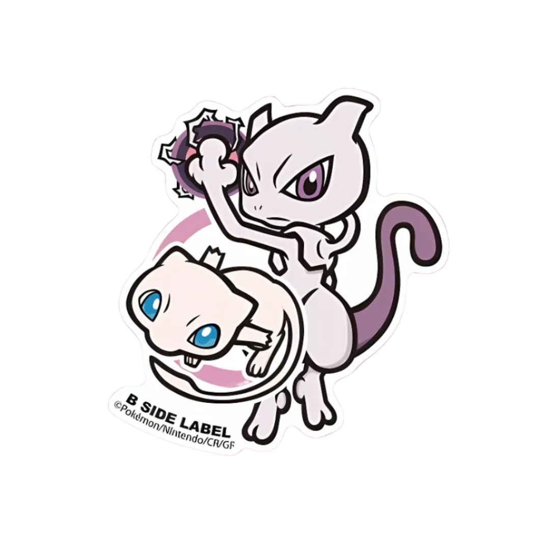 B-Side Label Sticker: Pokemon - Mew & Mewtwo