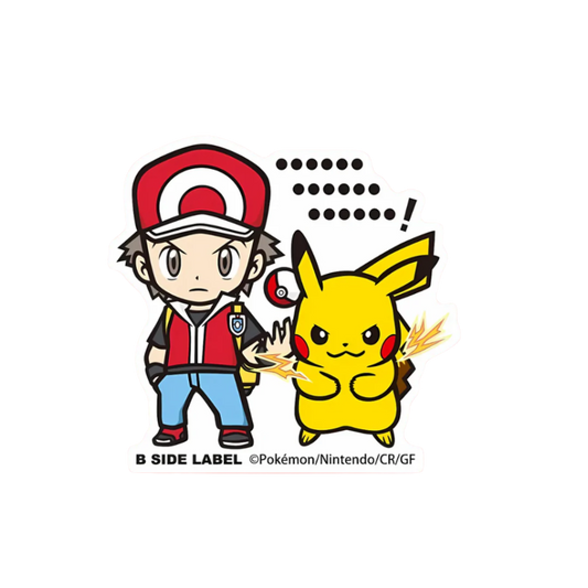 B-Side Label Sticker: Pokemon - Red & Pikachu