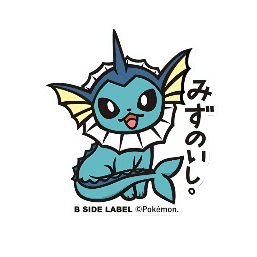 B-Side Label Sticker: Pokemon - Vaporeon #134
